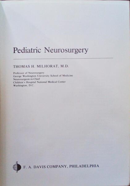 PEDIATRIC NEUROSURGERY.