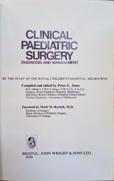 CLINICAL PAEDIATRIC SURGERY DIAGNOSIS AND MANAGEMENT.
