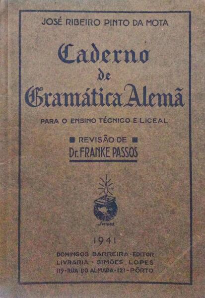 CADERNO DE GRAMÃTICA ALEMÃƒ.