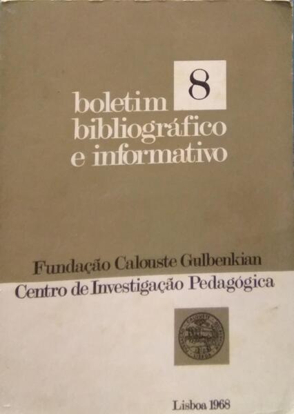 BOLETIM BIBLIOGRÃFICO E INFORMATIVO N.Âº 8.