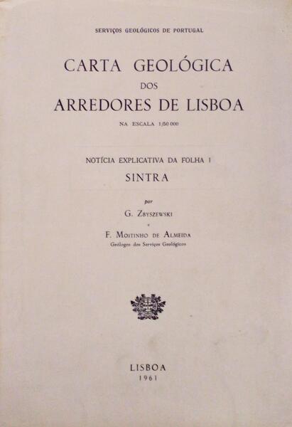 CARTA GEOLÃ“GICA DOS ARREDORES DE LISBOA NA ESCALA 1/50.000, SINTRA.