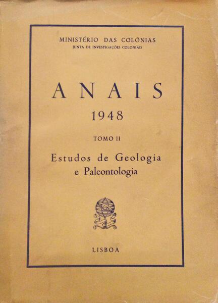 ESTUDOS DE GEOLOGIA E PALEONTOLOGIA, ANAIS, VOL. III, TOMO II.