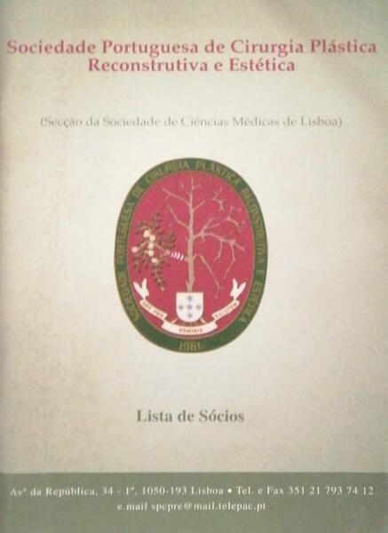 SOCIEDADE PORTUGUESA DE CIRURGIA PLÃSTICA RECONSTRUTIVA E ESTÃ‰TICA, LISTA DE SÃ“CIOS.