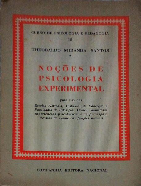 NOÃ‡Ã•ES DE PSICOLOGIA EXPERIMENTAL.