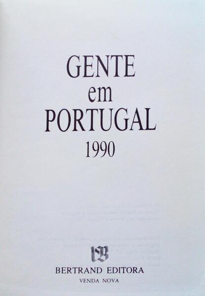 GENTE EM PORTUGAL 1990.