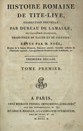 HISTOIRE ROMAINE DE TITE-LIVE. [15 VOLUMES, ED. COMPLETA, BILINGUE, LATIM E FRANCÃŠS]