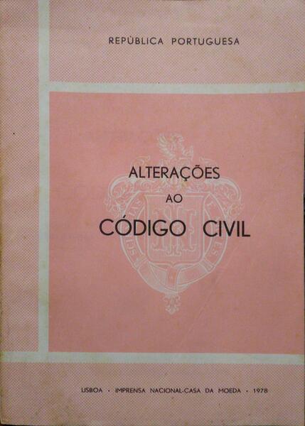 ALTERAÇÕES AO CÓDIGO CIVIL.
