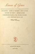 WHITMAN. (Walt) LEAVES OF GRASS.
