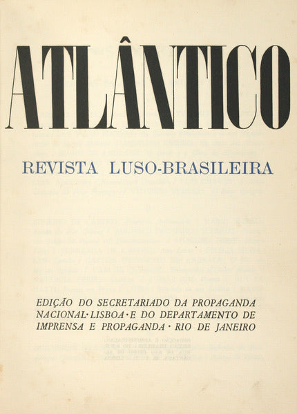 ATLÂNTICO, N.º 1, 1942.