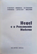 D'HONDT. e outros. HEGEL E O PENSAMENTO MODERNO.