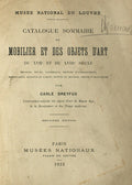 CATALOGUE SOMMAIRE DU MOBILIER ET OBJETS D'ART DU XVIIᵉ ET DU XVIIIᵉ SIÈCLE.