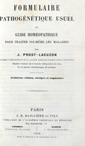 FORMULAIRE PATHOGÉNÉTIQUE USUEL. OU GUIDE HOMOEOPATHIQUE.