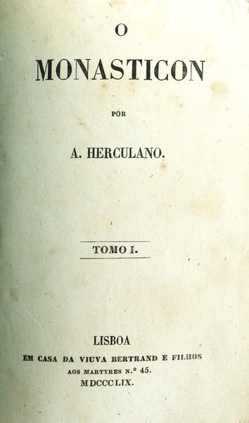 HERCULANO. (Alexandre) EURICO O PRESBYTERO.