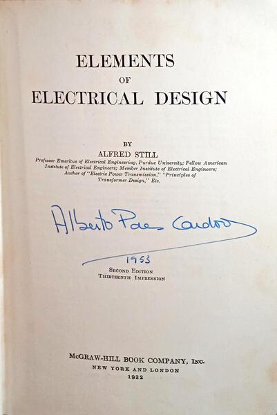 STILL. (Alfred) ELEMENTS OF ELECTRICAL DESIGN.