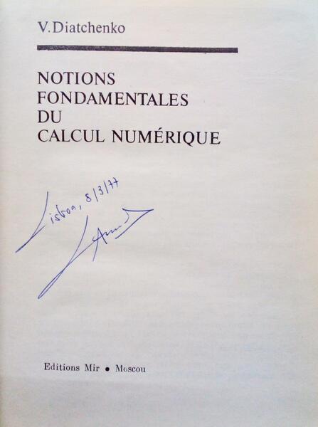 DIATCHENKO. (V.) NOTIONS FONDAMENTALES DU CALCUL NUMÉRIQUE.