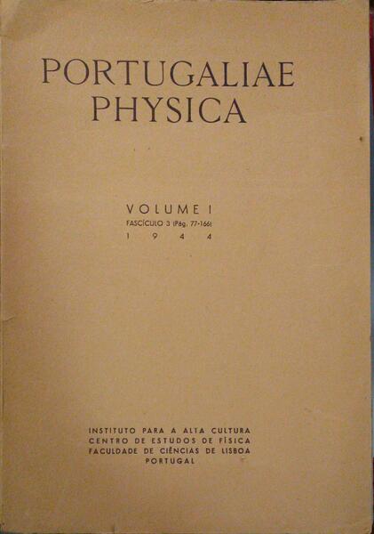 PORTUGALIAE PHYSICA, VOLUME 1.