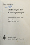 VOLKERT. (Georg) e Klaus-Dietrich Frank. METALLURGIE DER FERROLEGIERUNGEN.