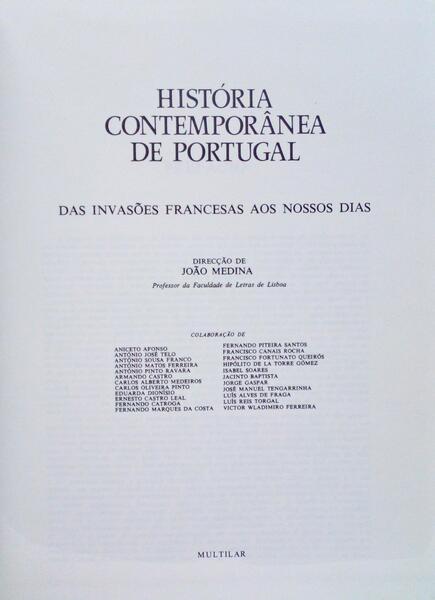 HISTÓRIA CONTEMPORÂNEA DE PORTUGAL. [7 VOLS].