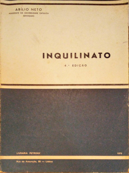 INQUILINATO. [4.ª EDIÇÃO]