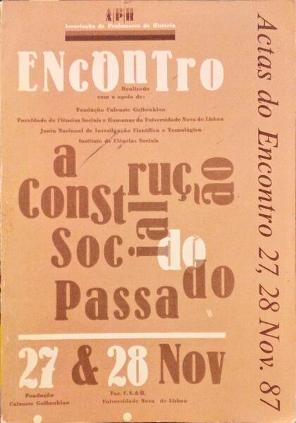 ACTAS DO ENCONTRO A CONSTRUÇÃO SOCIAL DO PASSADO.