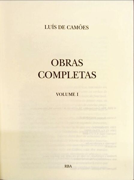CAMÕES. (Luís de) OBRAS COMPLETAS. [VOL. I]