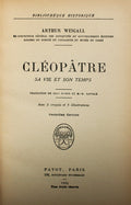 WEIGALL. (Arthur) CLÉOPÂTRE.