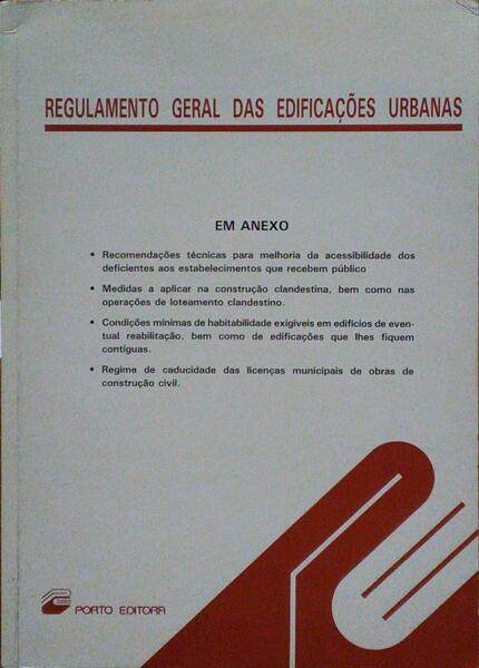 REGULAMENTO GERAL DAS EDIFICAÇÕES URBANAS.