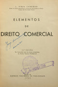 PIRES CARDOSO. (José) ELEMENTOS DE DIREITO COMERCIAL. [13.ª EDIÇÃO]