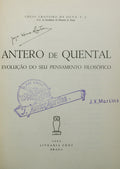 ANTERO DE QUENTAL: EVOLUÇÃO DO SEU PENSAMENTO FILOSÓFICO.