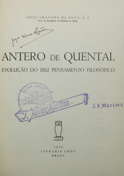 ANTERO DE QUENTAL: EVOLUÇÃO DO SEU PENSAMENTO FILOSÓFICO.