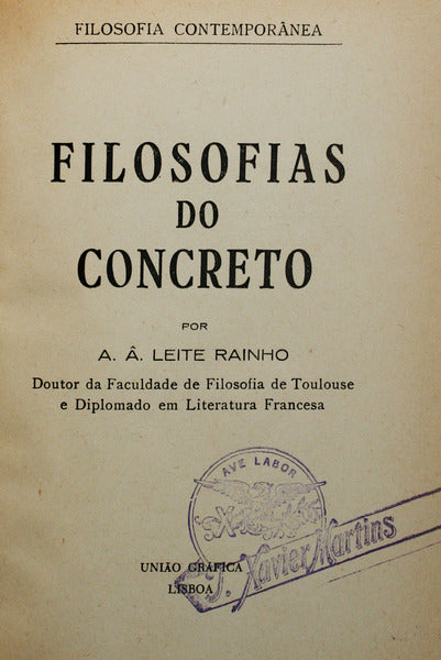 FILOSOFIAS DO CONCRETO.
