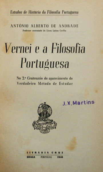 VERNEI E A FILOSOFIA PORTUGUESA.