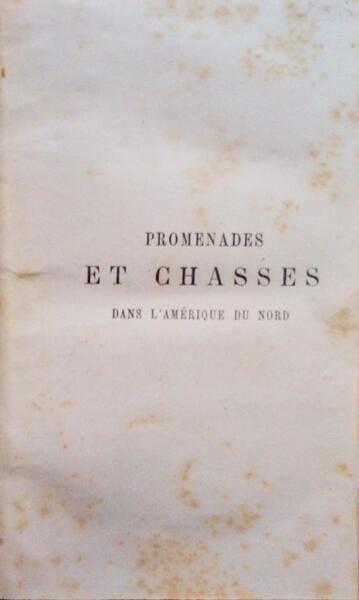 PROMENADES ET CHASSES DANS L'AMÉRIQUE DU NORD.