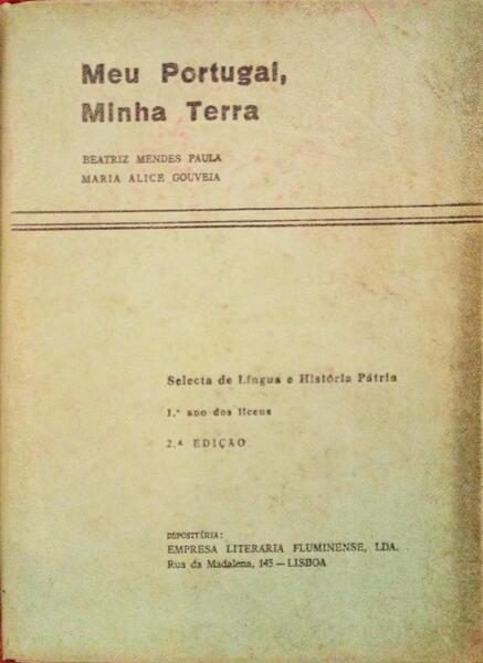 MEU PORTUGAL, MINHA TERRA 1º ANO. [2.ª EDIÇÃO]