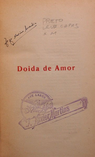 FIGUEIREDO. (Antero de) DOIDA DE AMOR.
