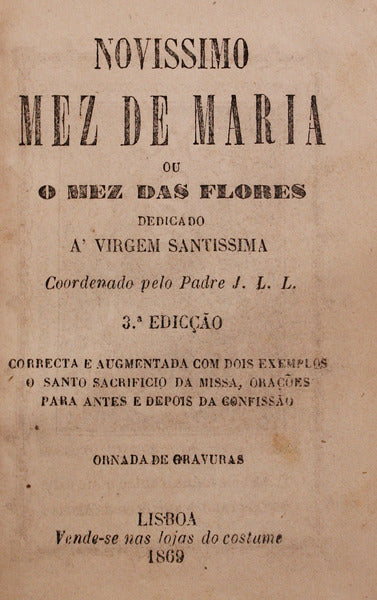 NOVISSIMO MEZ DE MARIA OU O MEZ DAS FLORES.