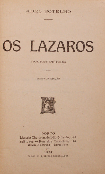 BOTELHO. (Abel) OS LAZAROS.
