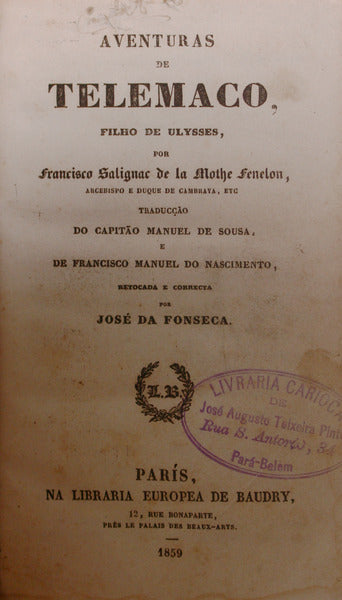 AVENTURAS DE TELEMACO, FILHO DE ULYSSES, [1859]