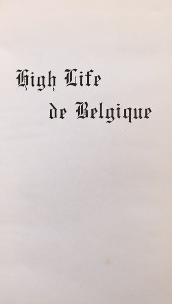 HIGH LIFE DE BELGIQUE, 100ᵉ ANNÉE 1980.
