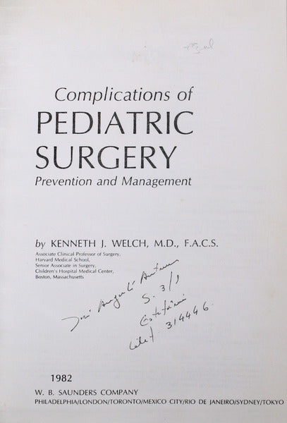 COMPLICATIONS OF PEDIATRIC SURGERY.