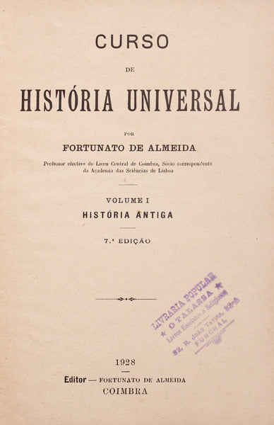 CURSO DE HISTÓRIA UNIVERSAL. [2 VOLUMES]