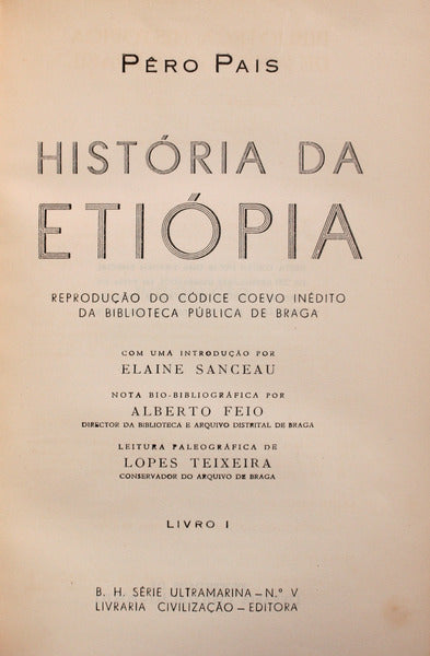 PAIS. (Pêro) HISTÓRIA DA ETIÓPIA. [3 VOLUMES ENCADERNADOS]