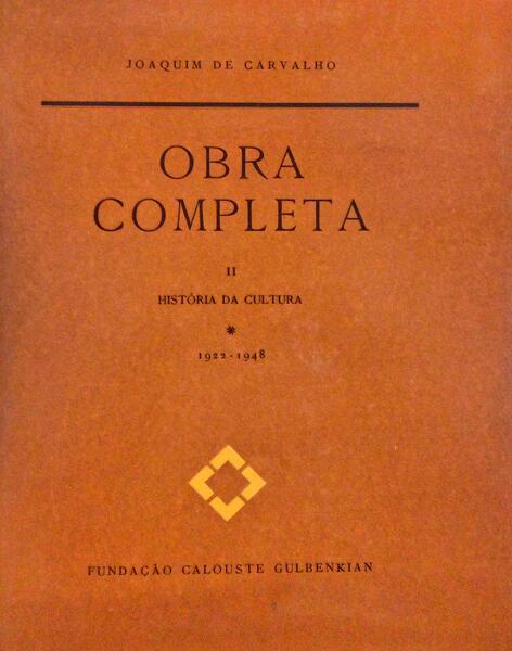 OBRA COMPLETA, HISTÓRIA DA CULTURA, 1922-1948.