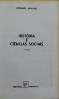 BRAUDEL. (Fernand) HISTÓRIA E CIÊNCIAS SOCIAIS. [5.ª EDIÇÃO]