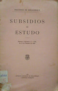 SUBSÃ?DIOS DE ESTUDO.
