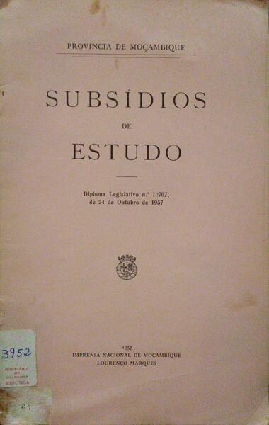 SUBSÃ?DIOS DE ESTUDO.