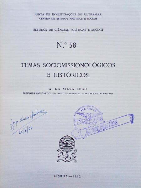 TEMAS SOCIOMISSIONOLÓGICOS E HISTÓRICOS.