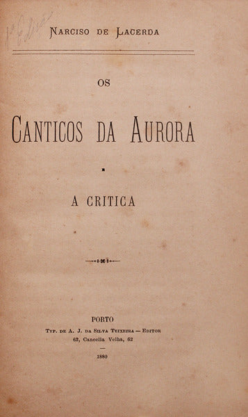 OS CANTICOS DA AURORA E A CRITICA.