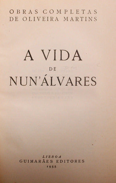 A VIDA DE NUN'Ã?LVARES. [7.ª EDIÇÃO]