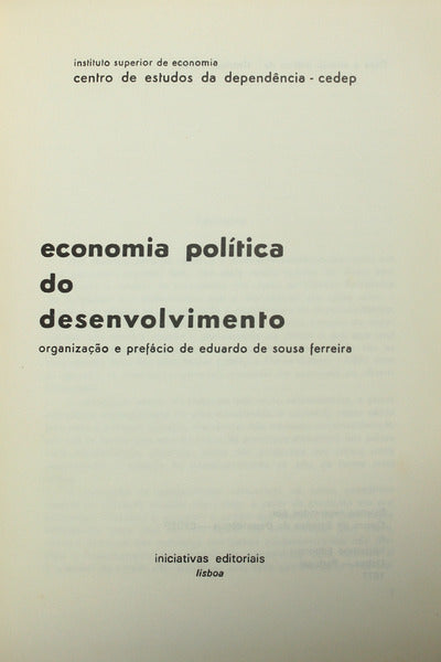 ECONOMIA POLÃ?TICA DO DESENVOLVIMENTO.